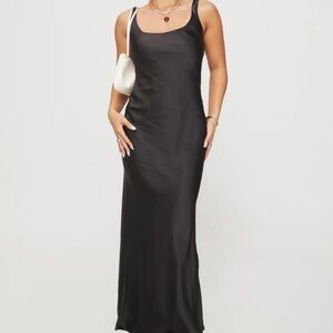 Princess Polly Sleek Black Midi Dress